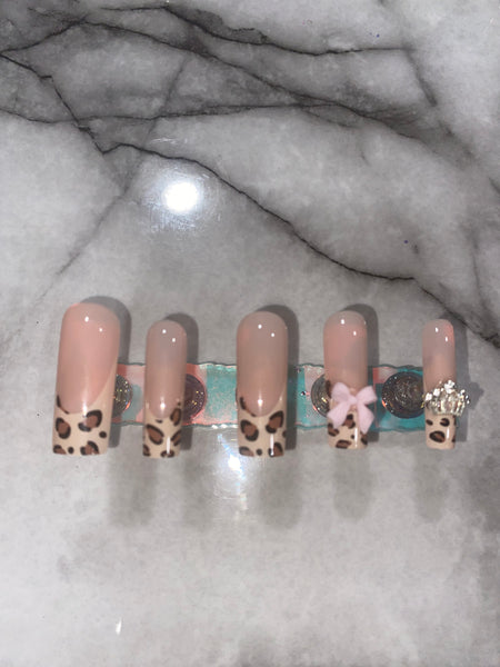 Press On Nails-Cow Print